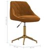 vidaXL Scaune de bucătărie pivotante, 2 buc., maro, catifea