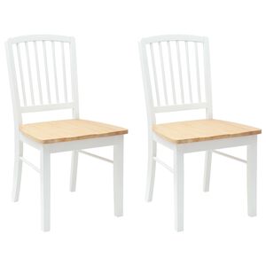 vidaXL Scaune de dining 2 pcs Alb 50 x 52,5 x 91 cm