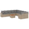 vidaXL Set canapele de grădină cu perne, 11 piese, bej, poliratan