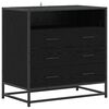 vidaXL Dulap cu sertare 3-Drawer Stejar negru 70 x 41 x 70 cm