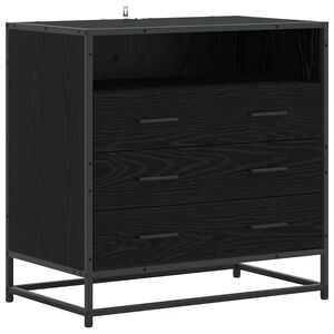 vidaXL Dulap cu sertare 3-Drawer Stejar negru 70 x 41 x 70 cm