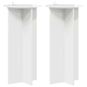 vidaXL Suport pentru plante 2 pcs Alb foarte lucios 40 x 40 x 80 cm