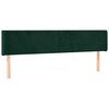 vidaXL Tăblie de pat cu aripioare verde &icirc;nchis 183x16x78/88 cm catifea