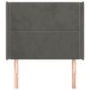 vidaXL Tăblie de pat cu aripioare gri &icirc;nchis 103x16x118/128 cm catifea