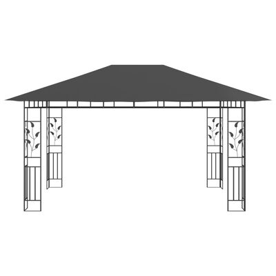 vidaXL Pavilion cu plasă anti-țânțari, antracit, 4 x 3 x 2,73 m