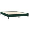 vidaXL Pat box spring cu saltea, verde &icirc;nchis, 160x210 cm, catifea