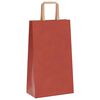 vidaXL Pungi de h&acirc;rtie 250 buc cu m&acirc;nere roșii 21x11x36 cm