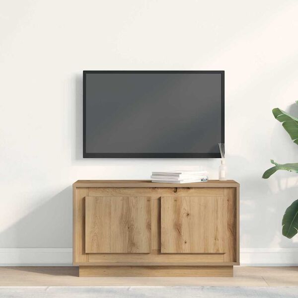 vidaXL Cabinet TV stejar artizanal 80 x 35 x 45 cm Lemn compozit