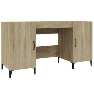 vidaXL Birou, stejar sonoma, 140x50x75 cm, lemn compozit