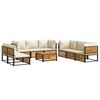 vidaXL Set de canapele de grădină cu perne, 9 piese, lemn masiv acacia