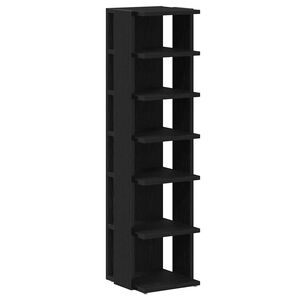vidaXL Dulap pantofi, stejar negru, 25x27x102 cm, lemn prelucrat