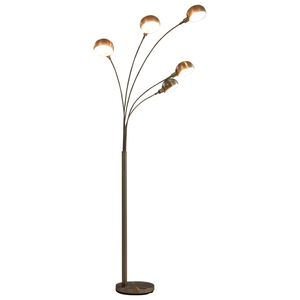 vidaXL Lampă de podea, argintiu, 200 cm, 5 x E14