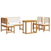 vidaXL Set de Bănci pentru Grădină 4 pcs Maro Lemn Solid de Acacia