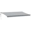 vidaXL Copertină retractabilă automat LED-uri antracit/alb 600x350 cm
