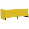 vidaXL Cadru de pat colțar cu saltea cu headboard 2 pcs Galben Catifea