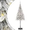 vidaXL Brad de Crăciun cu 300 LED cu suport Alb 180 cm PE și Oțel