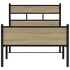 vidaXL Cadru pat fără saltea, stejar sonoma 75x190 cm lemn prelucrat