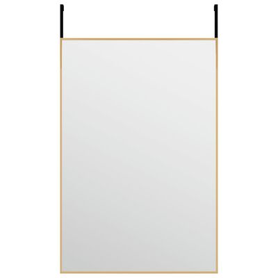 vidaXL Oglindă pentru ușă, auriu, 40x60 cm, sticlă și aluminiu