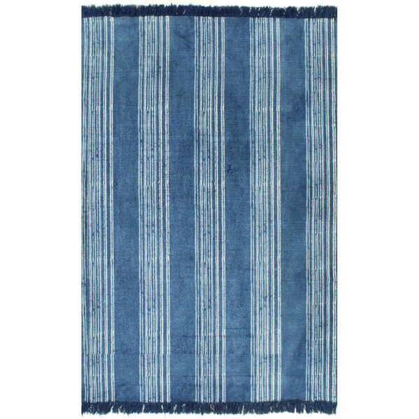 vidaXL Covor Kilim, albastru, 120 x 180 cm, bumbac, cu model