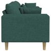 vidaXL Sofa din material textil cu pernă Verde închis 208 cm țesătură