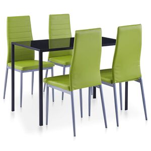 vidaXL Set mobilier de bucătărie, 5 piese, verde