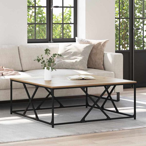 vidaXL Masă de cafea Stejar Artizanal 100 x 100 x 40 cm Lemn compozit