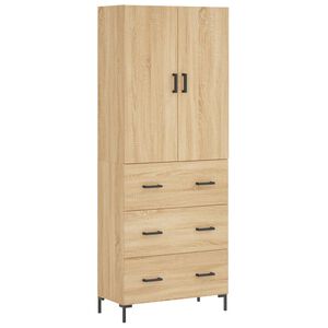 vidaXL Dulap &icirc;nalt, stejar sonoma, 69,5x34x180 cm, lemn compozit