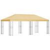 vidaXL Pavilion cu panouri laterale 6 x 3 m Crem Poliester și oțel