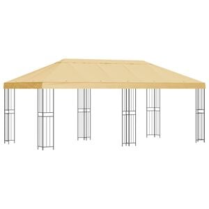 vidaXL Pavilion cu panouri laterale 6 x 3 m Crem Poliester și oțel 190