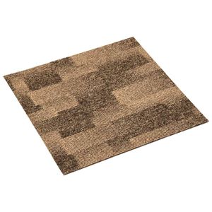 vidaXL Carpetă pentru podea 20 pcs Maro 50 x 50 cm PP