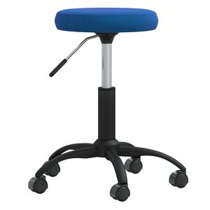 vidaXL Scaun de birou pivotant, albastru, catifea