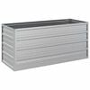 vidaXL Strat &icirc;nălțat de grădină argintiu 100x40x45 cm oțel galvanizat