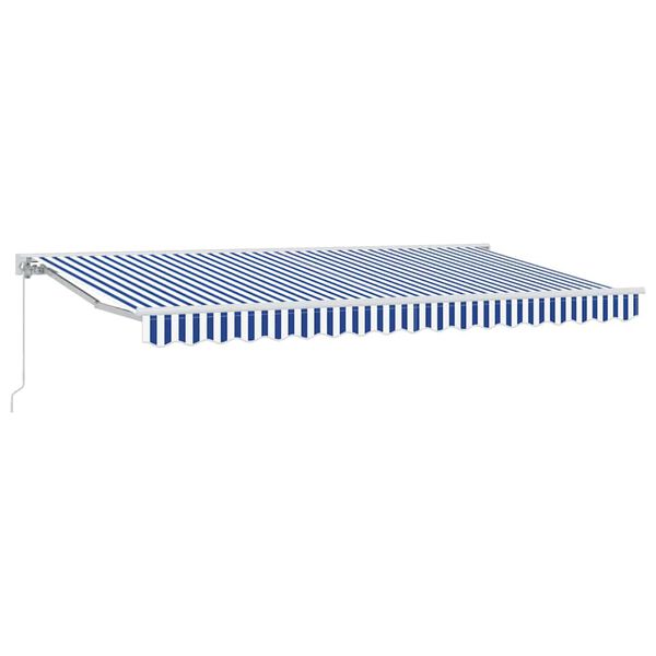 vidaXL Cortina Retractabilă Manual Albastru și Alb 350 x 200 cm