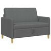 vidaXL Sofa cu Spațiu de Depozitare Gri &icirc;nchis 122 x 78 x 87 cm