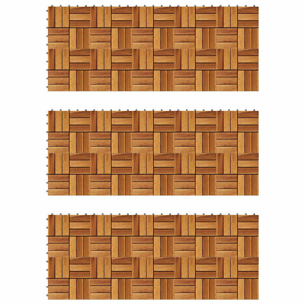 Set dale din lemn de salc&acirc;m 30 x 30 cm, 30 buc.