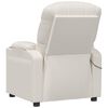 vidaXL Fotoliu de masaj electric, crem, piele ecologică