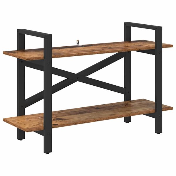 vidaXL Raft pentru cărți Lemn Vechi 100 x 33,5 x 64 cm Lemn compozit