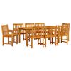 vidaXL Set de masă pentru grădină 9 buc. Maro Lemn Solid de Acacia
