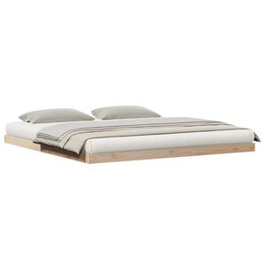 vidaXL Cadru de pat la sol natural 213,5 x 184 x 9 cm