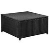 vidaXL Set mobilier de grădină cu perne, 12 piese, negru, poliratan