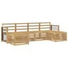 vidaXL Seturi de canapele 6 pcs Alb Lemn Solid de Acacia