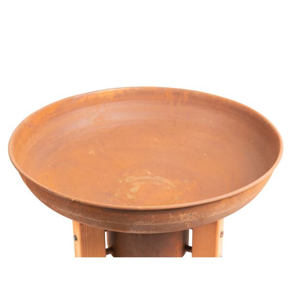 RedFire Vatră de foc realizată manual &bdquo;Woody&rdquo; ruginiu, oțel