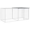 vidaXL Cușcă pentru găini cu acoperiș, antracit, 203x98x90 cm, oțel galvanizat
