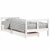 vidaXL Cadru pat copii cu sertare, alb, 80x200 cm, lemn masiv de pin
