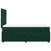 vidaXL Pat box spring cu saltea, verde &icirc;nchis, 100x200 cm, catifea