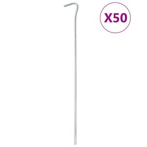 vidaXL Țăruși de cort, 50 buc., 30 cm, &Oslash;7 mm, oțel galvanizat