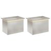 vidaXL Jardinieră de grădină cu LED 2 buc. Argintiu 40 x 60 x 40 cm
