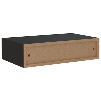 vidaXL Dulap de perete cu sertare, 2 buc., negru, 40x23,5x10 cm, MDF