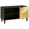 vidaXL Cabinet TV Negru și Aur 80 x 33 x 46 cm Lemn prelucrat