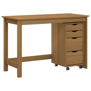 vidaXL Set birou și cabinet mobil MOSS 2 buc. Maro Miere